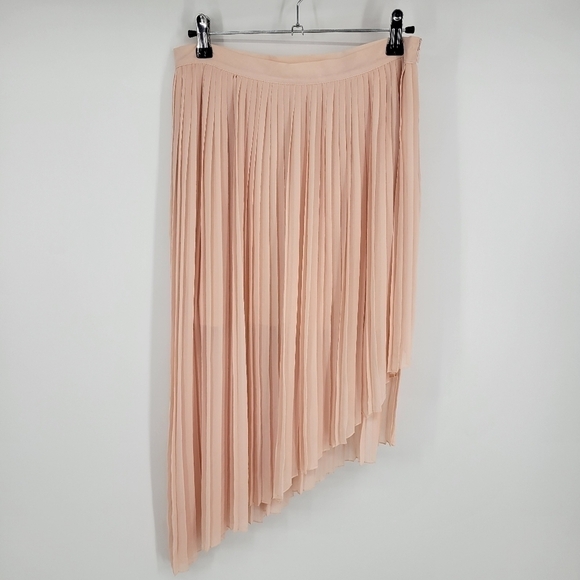 ZARA Pleated Asymmetrical Modi Skirt in Pink Size M - Picture 7 of 8